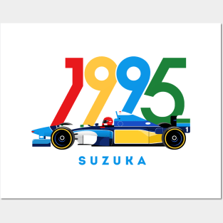 Retro Racing Car 1995 Posters and Art